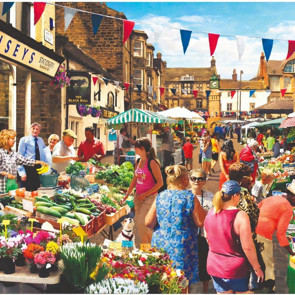 House of Puzzles Street Market Jigsaw Puzzle (500 Pieces)