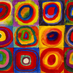 Enjoy Kandinsky - Color Study: Squares with Concentric Circles Jigsaw Puzzle (1000 Pieces)