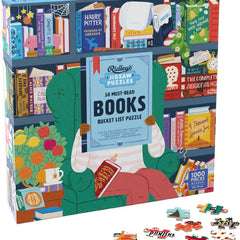 Ridley's 50 Must-Read Books of the World Bucket List Jigsaw Puzzle (1000 Pieces)