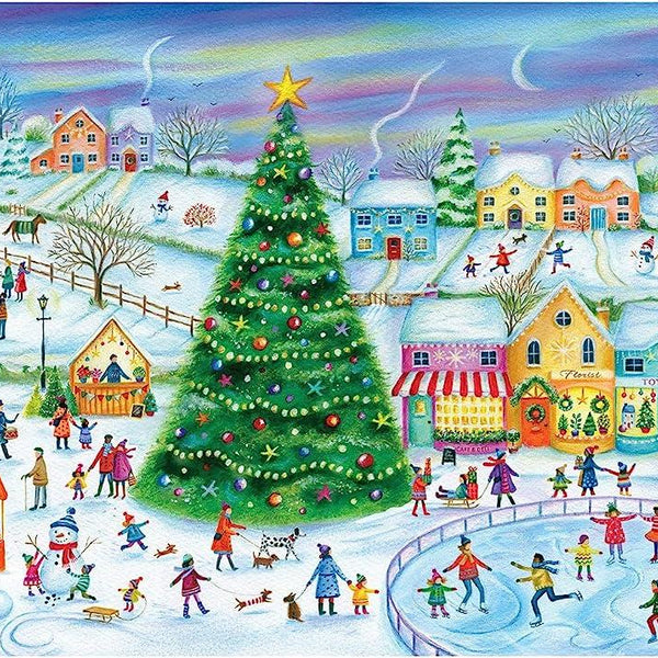 Gibsons Skating in the Village Jigsaw Puzzle (636 Pieces)