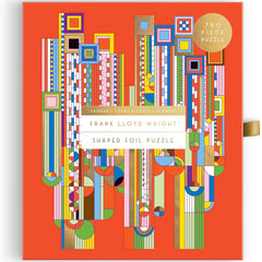 Galison Frank Lloyd Wright Saguaro Cactus & Forms Shaped Foil Jigsaw Puzzle (750 Pieces)