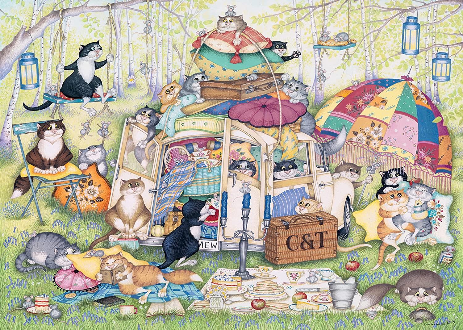 Ravensburger Crazy Cats Lazy Summer Afternoon Jigsaw Puzzle (1000 Pieces)