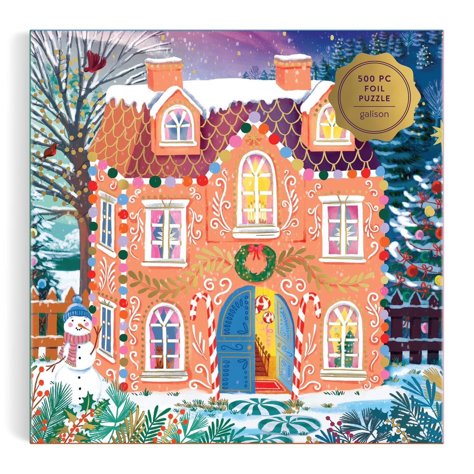 Galison Home Sweet Holidays Foil Jigsaw Puzzle (500 Pieces)