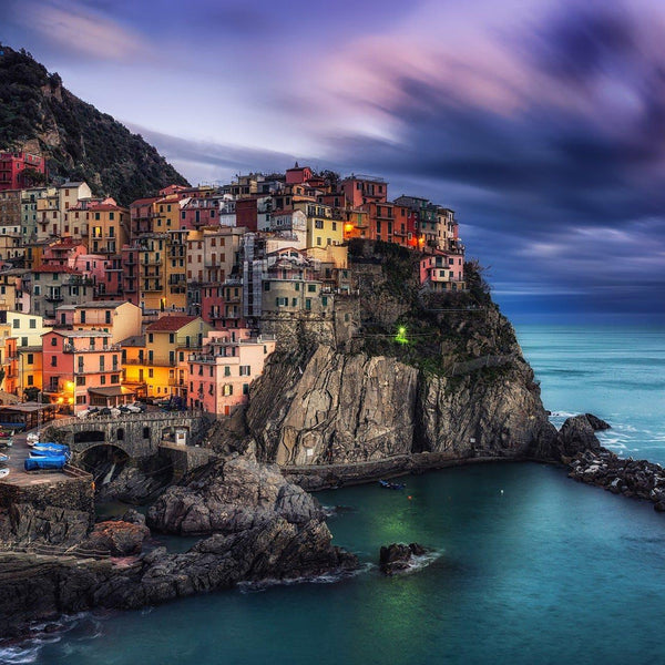 Enjoy Manarola at Dusk, Cinque Terre, Italy Jigsaw Puzzle (1000 Pieces)