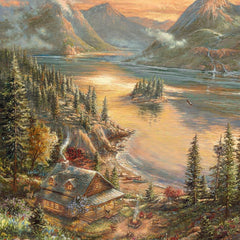 Schmidt Thomas Kinkade: Lakeside Splendor Jigsaw Puzzle (500 Pieces) DAMAGED BOX
