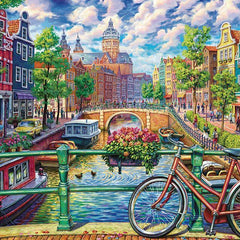 Cobble Hill Amsterdam Canal Jigsaw Puzzle (1000 Pieces)