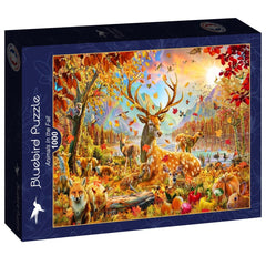 Bluebird Animals In the Fall Jigsaw Puzzle (1000 Pieces)