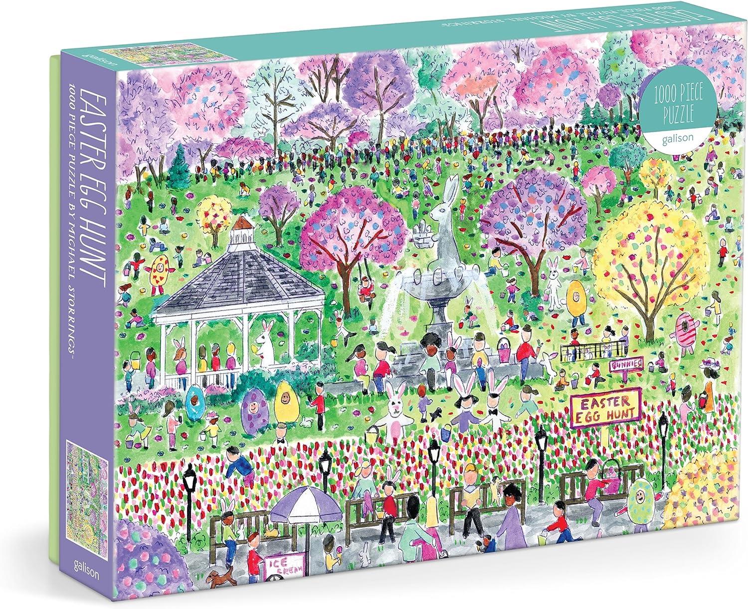 Galison Easter Egg Hunt, Michael Storrings Jigsaw Puzzle (1000 Pieces