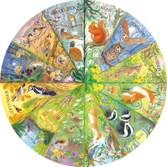 Gibsons National Trust: A Year in the Forest Circular Jigsaw Puzzle (500 Pieces)