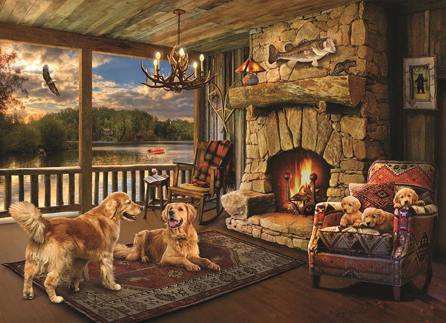 Cobble Hill Lakeside Cabin Jigsaw Puzzle (1000 Pieces)