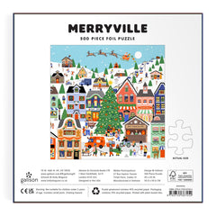Galison Merryville Foil Jigsaw Puzzle (500 Pieces)