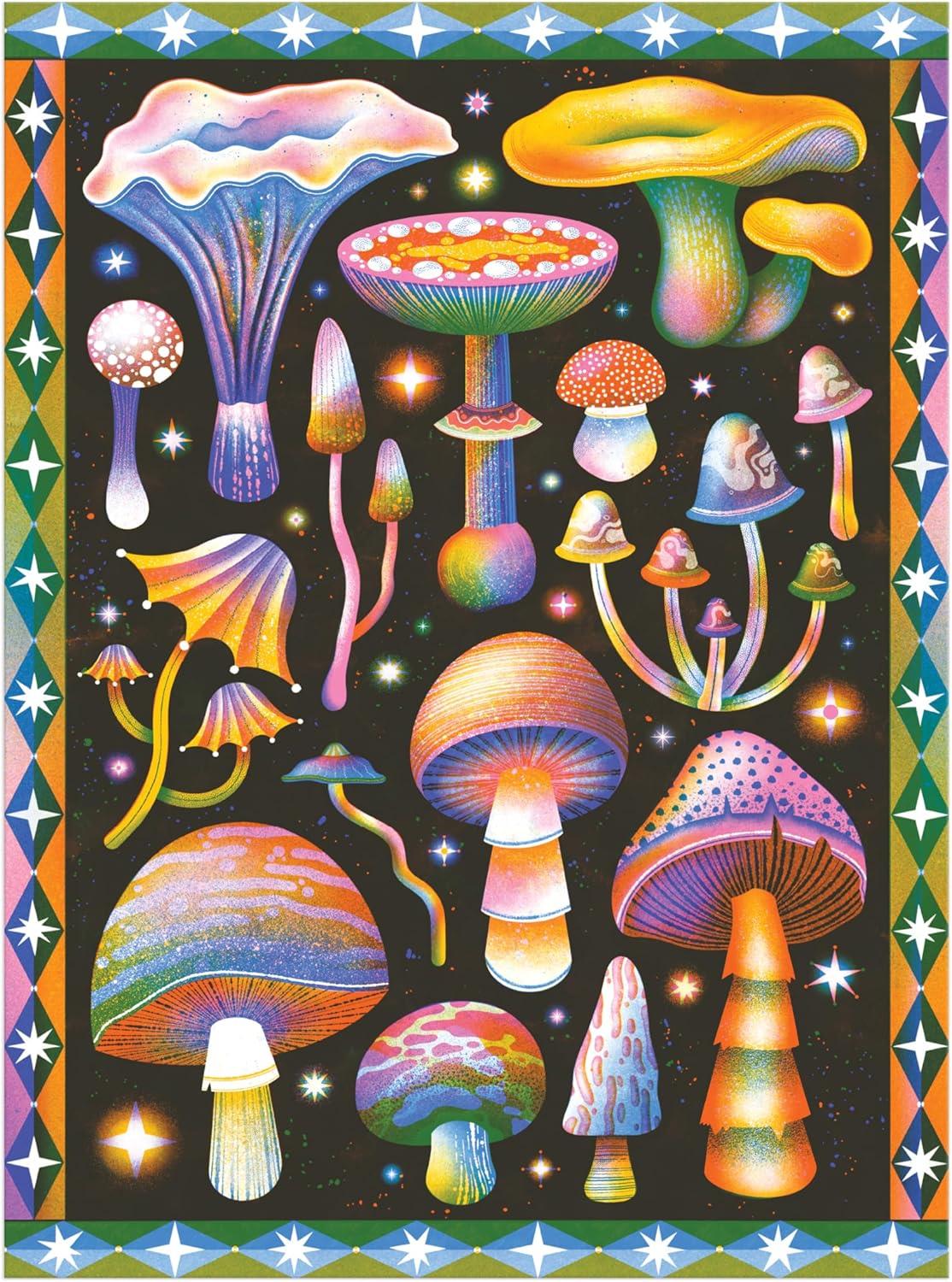 Galison Cosmic Mushrooms Jigsaw Puzzle (1000 Pieces) DAMAGED BOX
