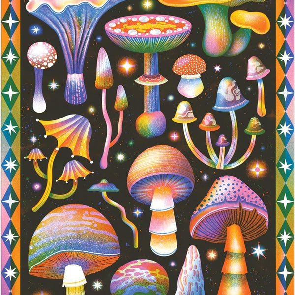 Galison Cosmic Mushrooms Jigsaw Puzzle (1000 Pieces) DAMAGED BOX