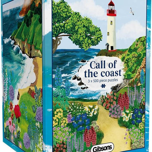 Gibsons Call of the Coast Jigsaw Puzzles in Gift Box (3 x 500 Pieces)