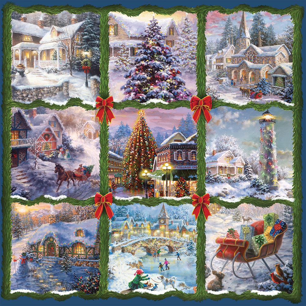 Alipson Christmas Nine Patch Jigsaw Puzzle (1000 Pieces)