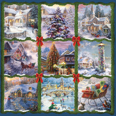 Alipson Christmas Nine Patch Jigsaw Puzzle (1000 Pieces)