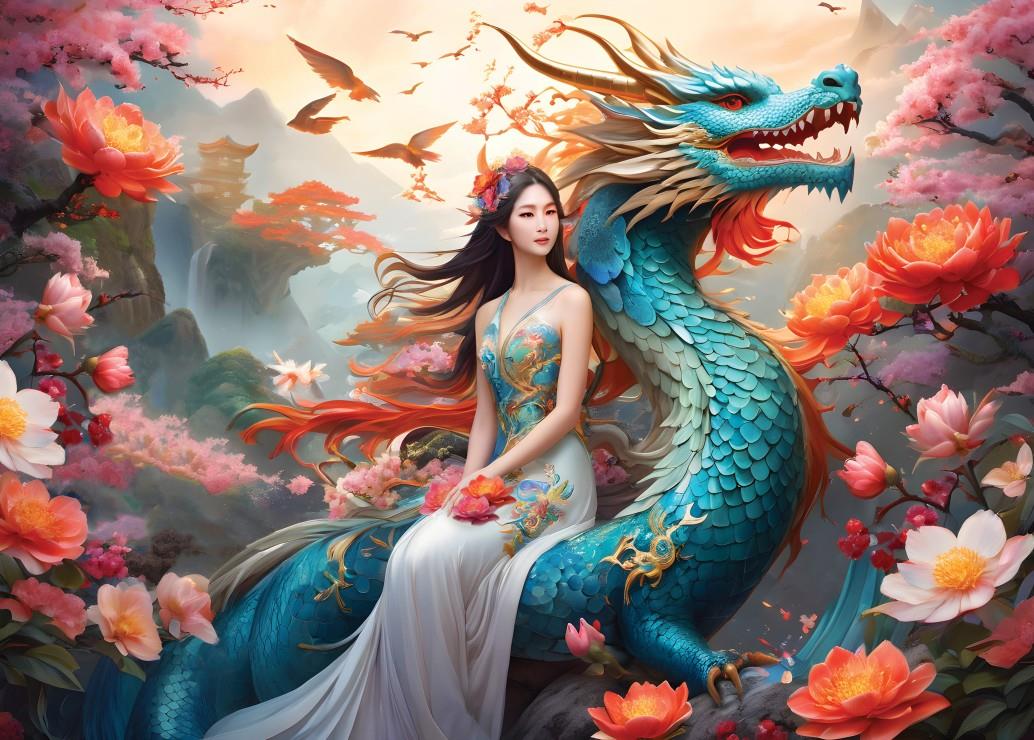 Bluebird Blue Dragon Jigsaw Puzzle (500 Pieces)