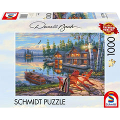 Schmidt Darrell Bush: The Banks of Loon Lake, New York Jigsaw Puzzle (1000 Pieces) DAMAGED BOX