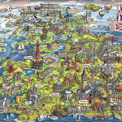 Gibsons Beautiful Britain Jigsaw Puzzle (1000 Pieces) - DAMAGED