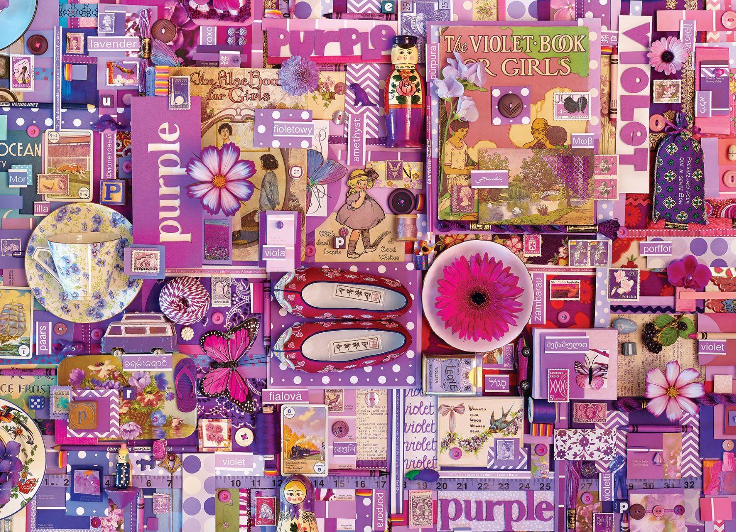 Cobble Hill Purple Jigsaw Puzzle (1000 Pieces)