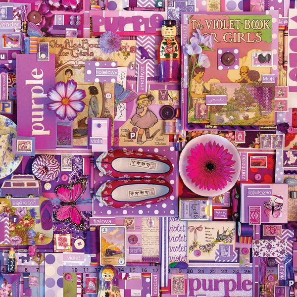 Cobble Hill Purple Jigsaw Puzzle (1000 Pieces)