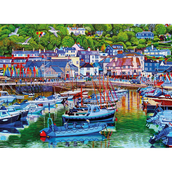 Gibsons Lyme Regis Harbour Jigsaw Puzzle (1000 Pieces) DAMAGED BOX