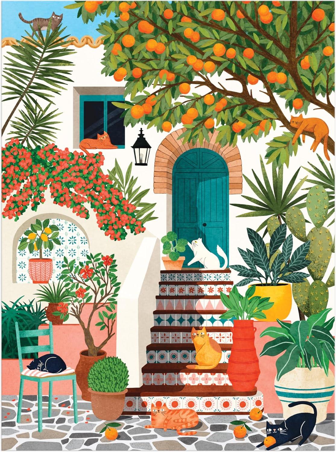 Galison Mediterranean Cats Jigsaw Puzzle (1000 Pieces)