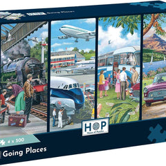 House of Puzzles Going Places Jigsaw Puzzles (4 x 500 Pieces)