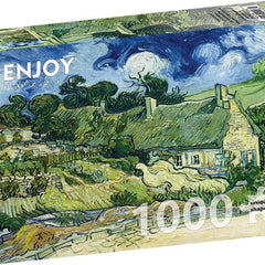 Enjoy Van Gogh: Thatched Cottages at Cordeville Jigsaw Puzzle (1000 Pieces)