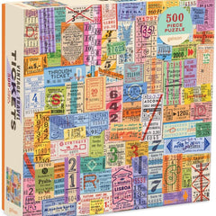 Galison Vintage Travel Tickets Jigsaw Puzzle (500 Pieces)