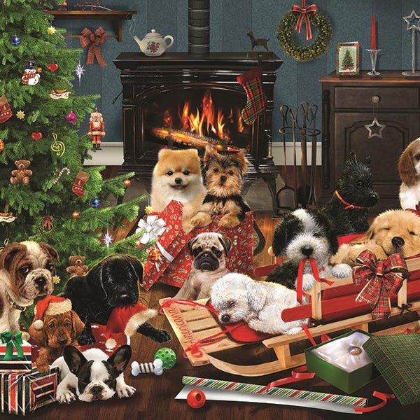 Cobble Hill Christmas Puppies Jigsaw Puzzle (1000 Pieces)