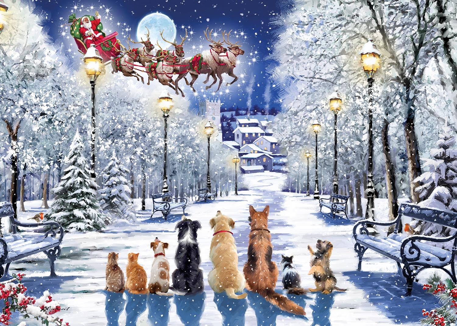 Otter House Watching The Sleigh Jigsaw Puzzle (1000 Pieces)