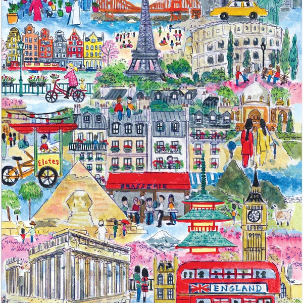 Galison Cities Around the World, Michael Storrings Jigsaw Puzzle (1000 Pieces)