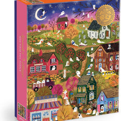 Galison Spooky Village, Joy Laforme Foil Jigsaw Puzzle (1000 Pieces)