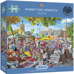 Gibsons Market Day, Norwich Jigsaw Puzzle (1000 Pieces)