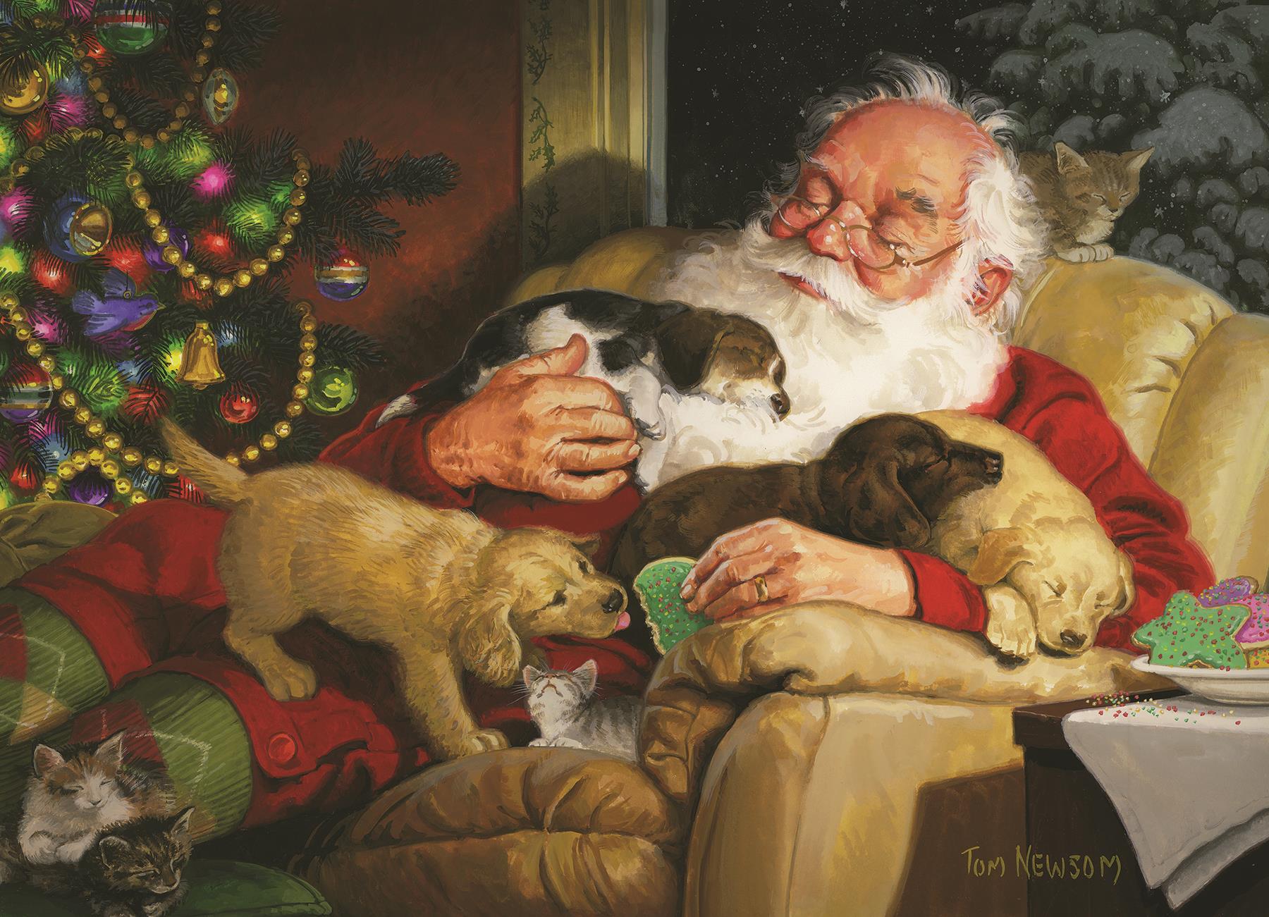 Cobble Hill Santa's Quiet Time Jigsaw Puzzle (1000 Pieces)