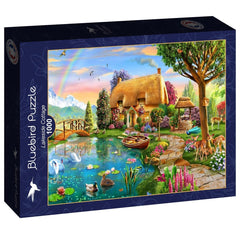Bluebird Lakeside Cottage Jigsaw Puzzle (1000 Pieces)