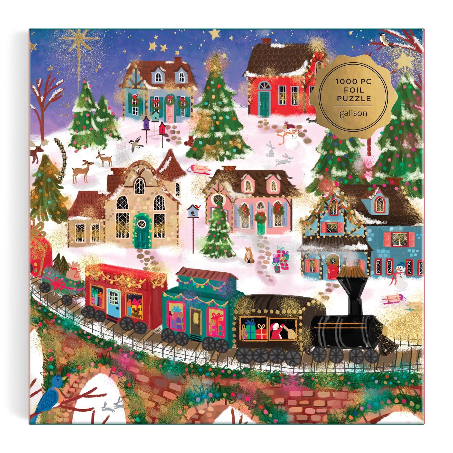 Galison Joy Laforme Twinkletown Express Foil Jigsaw Puzzle (1000 Pieces)