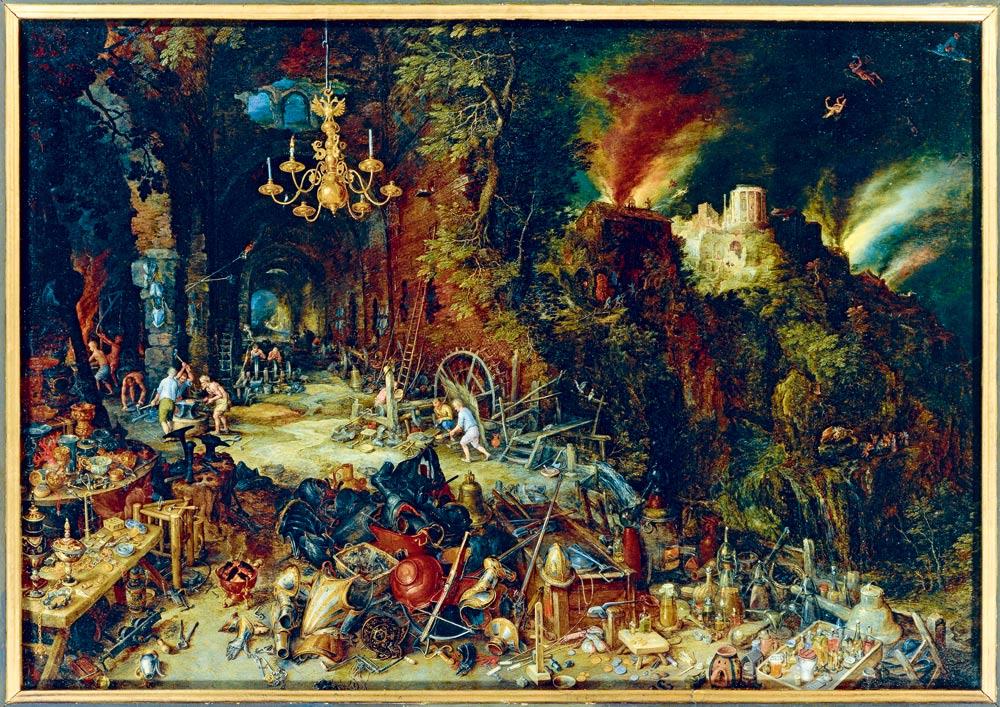 Bluebird Art Jan Brueghel the Elder - Allegory of Fire Jigsaw Puzzle (1000 Pieces)