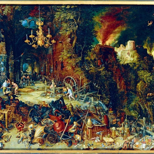 Bluebird Art Jan Brueghel the Elder - Allegory of Fire Jigsaw Puzzle (1000 Pieces)