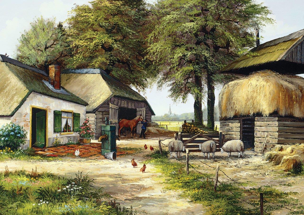 Art Puzzle Farm House Jigsaw Puzzle (1000 Pieces)