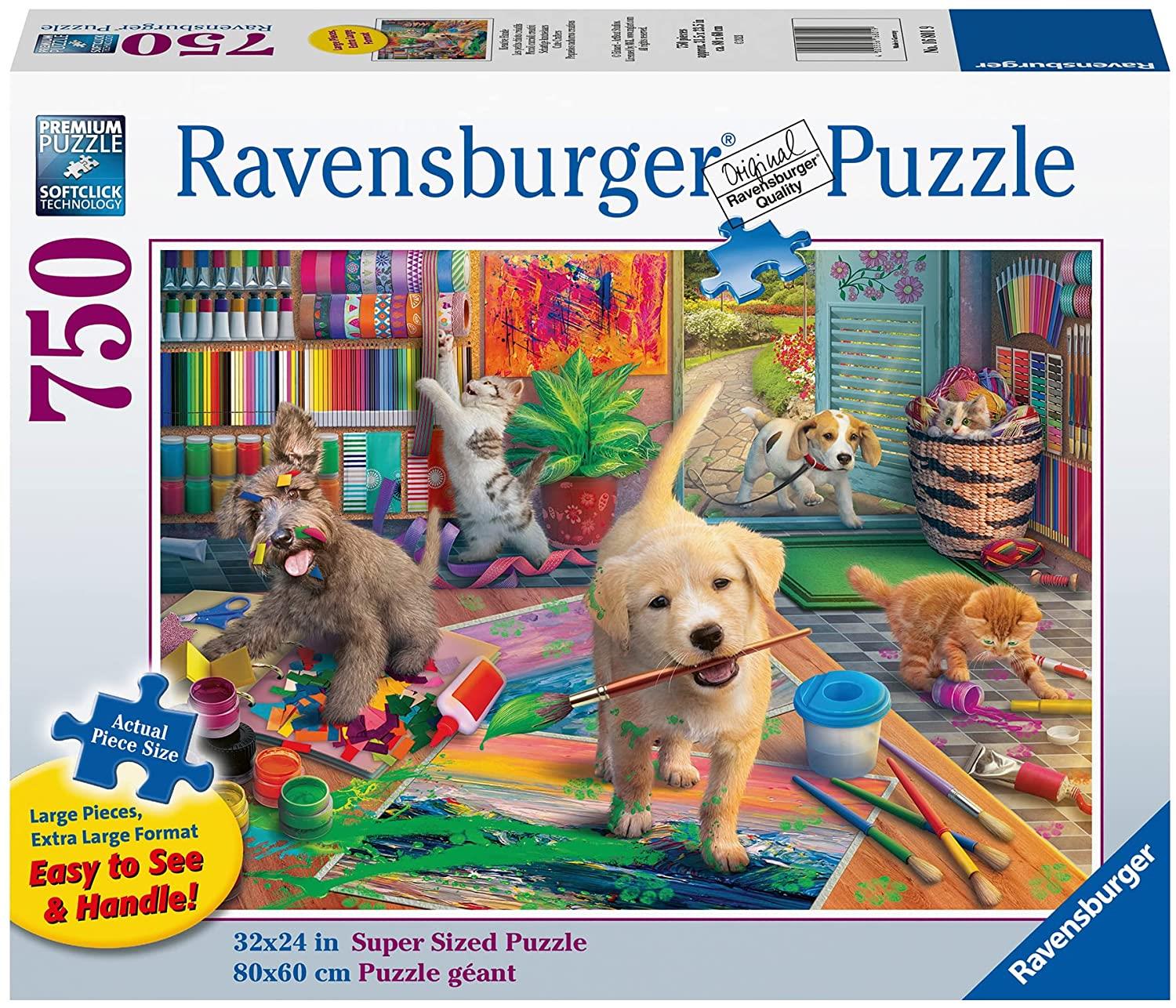 Ravensburger Cute Crafters Jigsaw Puzzle (750 XL Extra Large Pieces) DAMAGED BOX