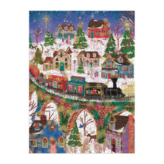 Galison Joy Laforme Twinkletown Express Foil Jigsaw Puzzle (1000 Pieces)