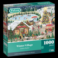 Falcon Deluxe Winter Village Jigsaw Puzzle (1000 Pieces)