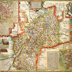 Gloucestershire Historical Map - John Speed Jigsaw Puzzle (1000 Pieces) - BOX NOT SEALED