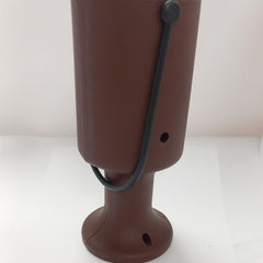 Round Charity Money Collection Box - Brown - CLEARANCE