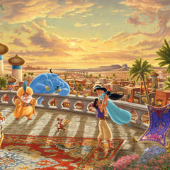 Schmidt Kinkade Disney Jasmine Dancing in the Desert Sunset Jigsaw Puzzle (1000 Pieces) DAMAGED BOX