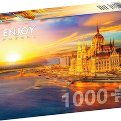 Enjoy Hungarian Parliament at Sunset, Budapest Jigsaw Puzzle (1000 Pieces)