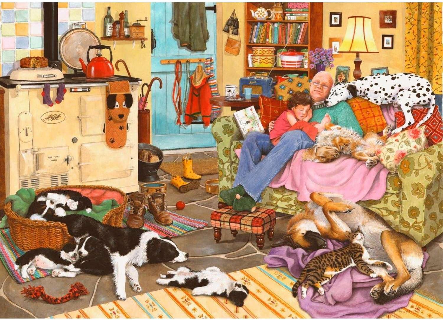 House of Puzzles Dog Tired Jigsaw Puzzle (1000 Pieces)