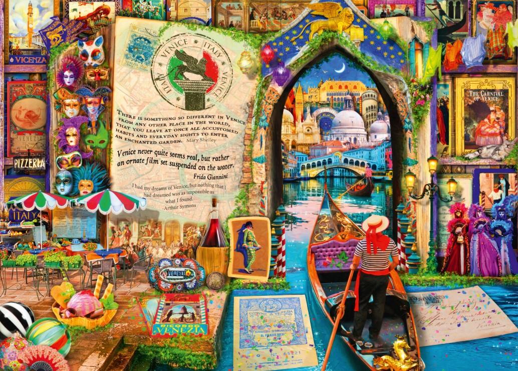 Bluebird Life is an Open Book Venice Jigsaw Puzzle (500 Pieces)